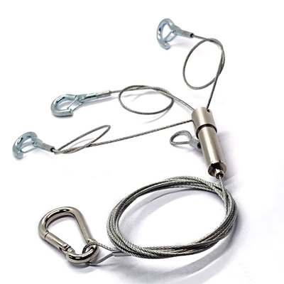 Sospensione Kit Hanging System Safety Hook del cavo di illuminazione di pannello del nuovo tipo con tre piedi