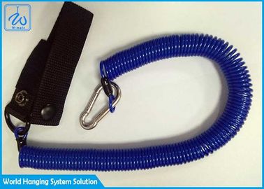 Cordicella ritrattabile di sicurezza dello strumento della corda del cavo arrotolato ODM/dell'OEM con Carabiner