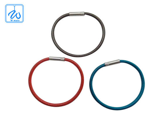 Chiave Ring Nylon Coated del ciclo del cavo di acciaio inossidabile 316 1.2mm
