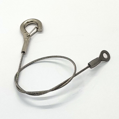 Montaggi dell'occhiello del cavo metallico di acciaio inossidabile con sicurezza d'attaccatura degli strumenti del gancio per le luci all'aperto