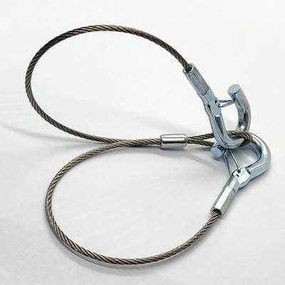 Il corredo leva 2MM di forma di v del gancio ha galvanizzato l'imbracatura del cavo del cavo metallico di acciaio inossidabile con il gancio improvviso per illuminazione
