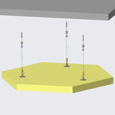 Sistemi di sospensione del soffitto in metallo sospensione regolabile con ancoraggio di assorbimento di collegamento