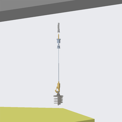 Sistemi di sospensione del soffitto in metallo sospensione regolabile con ancoraggio di assorbimento di collegamento
