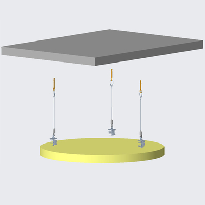 Collegare l'assorbente con kit di filo regolabile per il sistema di sospensione del soffitto acustico