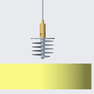 Collegare l'assorbitore del suono con il kit di filo regolabile per il sistema di soffitto del pannello
