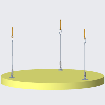 Lunghezza personalizzata del cavo Sistema di sospensione a soffitto insonorizzato per illuminazione/espositiva/soffitto acustico