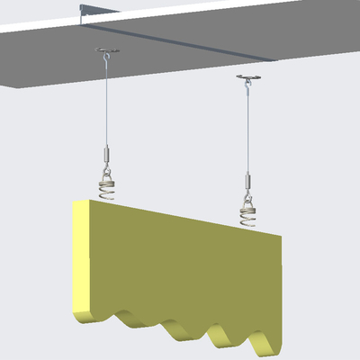 T Bar Twist Clip con fissaggio della punta della canna per la griglia sospesa del soffitto