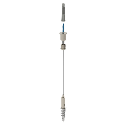 Kit di sospensione connessione in lega di zinco ancoraggio assorbente per filo di piastra sonora a parete