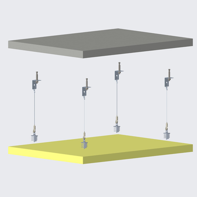 Facile da attaccare lampadario pannello acustico kit di filo sistema di sospensione materiale insonorizzante
