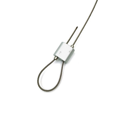 Pinza per cavo ad anello con gancio a scatto per sistemi di sospensione a filo per condotti di ventilazione