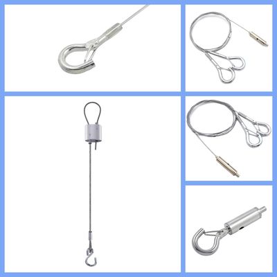 Kit ad anello per cavo in acciaio inossidabile con gancio per sistemi di sospensione a filo