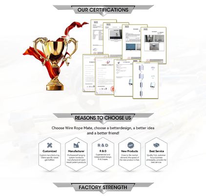 Kit ad anello per cavo in acciaio inossidabile con gancio per sistemi di sospensione a filo