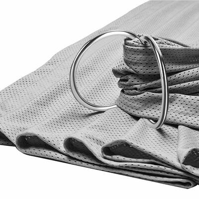 Anello per fascia porta bebè in alluminio argento personalizzabile, diametro interno 3 pollici, 2 pezzi