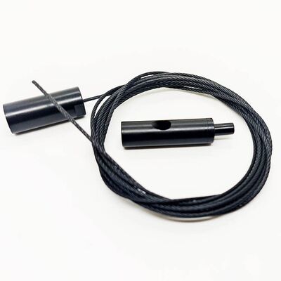 Custom Black Coated Wire Rope Cable Suspension Kit High Quality Ceiling Hanging Wire Hook Fitting Hardware Supply