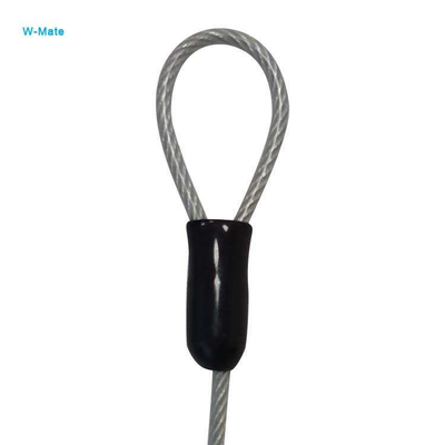 Lightweight Security Cable Luggage Lock Wire 50mm-10000mm Double Loop Stainless Steel Coated Cable Clips