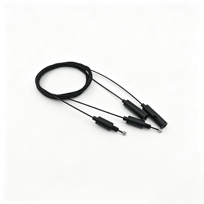 OEM Custom Nero Regolabile Cable Gripper Wire Rope Hanging Hardware Kit Indoor Ceiling Lamp Suspension Fitting Accessory