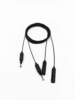 Accessorio di sospensione per lampada da soffitto per interni personalizzato OEM di fabbrica con bloccacavo regolabile nero e fune metallica in ottone completa rivestita in EDP