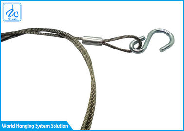 Diametro cordicelle di sicurezza del cavo metallico dell'acciaio inossidabile da 1,5 millimetri con il gancio di S