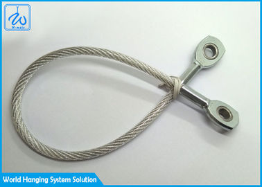cavo rivestito di nylon Keychains dell'anello portachiavi del cavo metallico di acciaio inossidabile 1x7