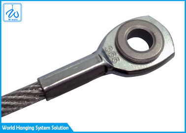 cavo rivestito di nylon Keychains dell'anello portachiavi del cavo metallico di acciaio inossidabile 1x7