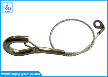 Corda su misura di sicurezza dei montaggi 1.5mm del cavo metallico dell'acciaio inossidabile di progettazione con il gancio