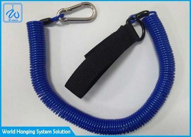 Cordicella ritrattabile di sicurezza dello strumento della corda del cavo arrotolato ODM/dell'OEM con Carabiner