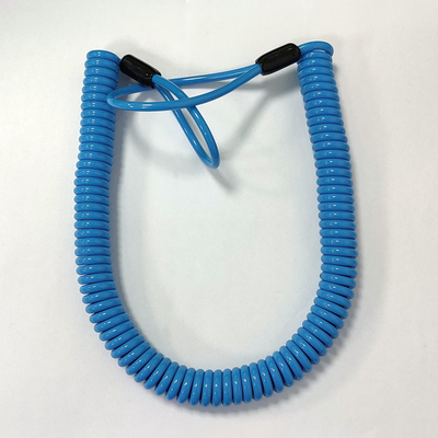 La spirale elastica del cavo ha arrotolato lo strumento Lanyard With Plastic Sleeves del cavo di cavo