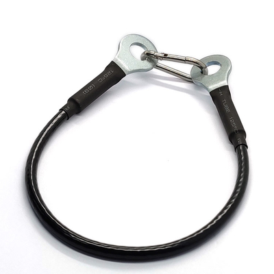 Il cavo d'acciaio dell'imbracatura del cavo metallico della sicurezza con i terminali foggiati con uno stampo dell'estremità munisce di occhielli l'assemblaggio cavi