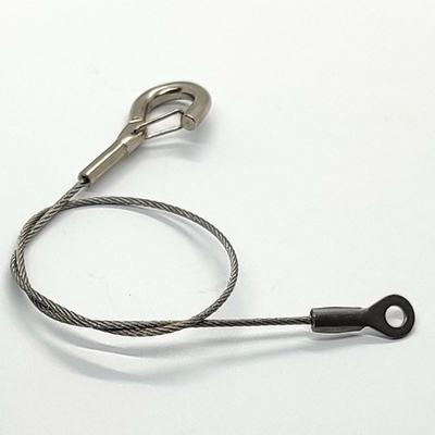 pelle inossidabile di Lanyard Safety Belt With Plastic del cavo metallico di 1.2mm