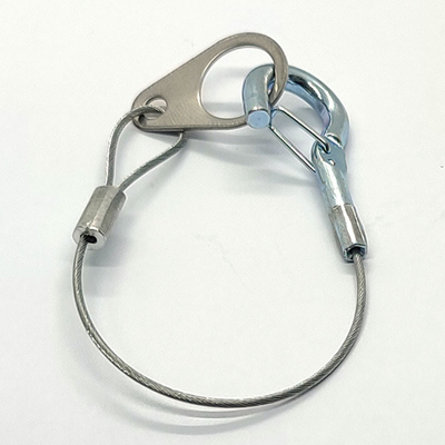 pelle inossidabile di Lanyard Safety Belt With Plastic del cavo metallico di 1.2mm