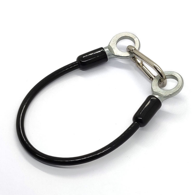 Imbracatura d'acciaio del cavo metallico galvanizzata cavo trasparente rivestito di acciaio inossidabile del PVC con i doppi occhi foggiati con uno stampo
