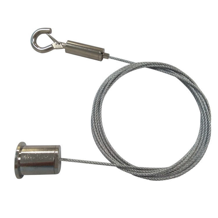 Kit di sospensione dei cavi sistema di presa per ganci di cavi in metallo montato sul soffitto per pannelli di smorzamento del suono