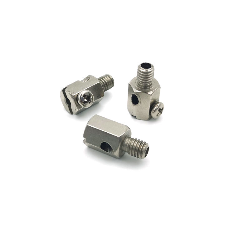 Pinza per cavi in nichel a due vie con occhiello, morsetto per cavi in rame, clip di bloccaggio per fune metallica