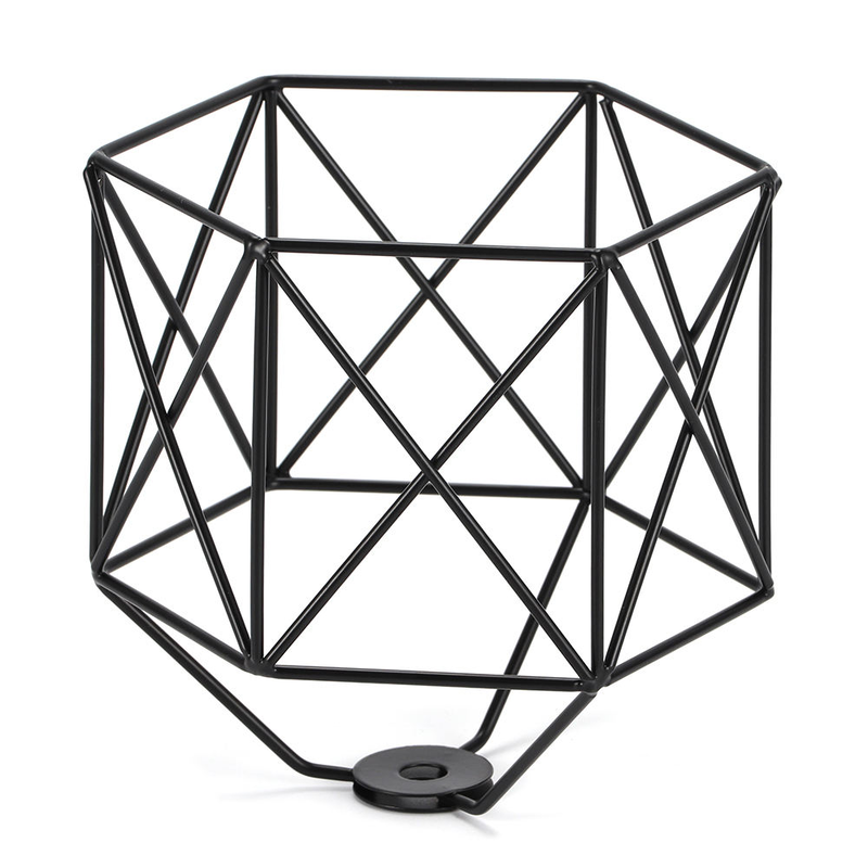 Lampade a ombra per appendiabiti Metallo Filato Lampade di protezione gabbia per la decorazione Filato gabbia ombre
