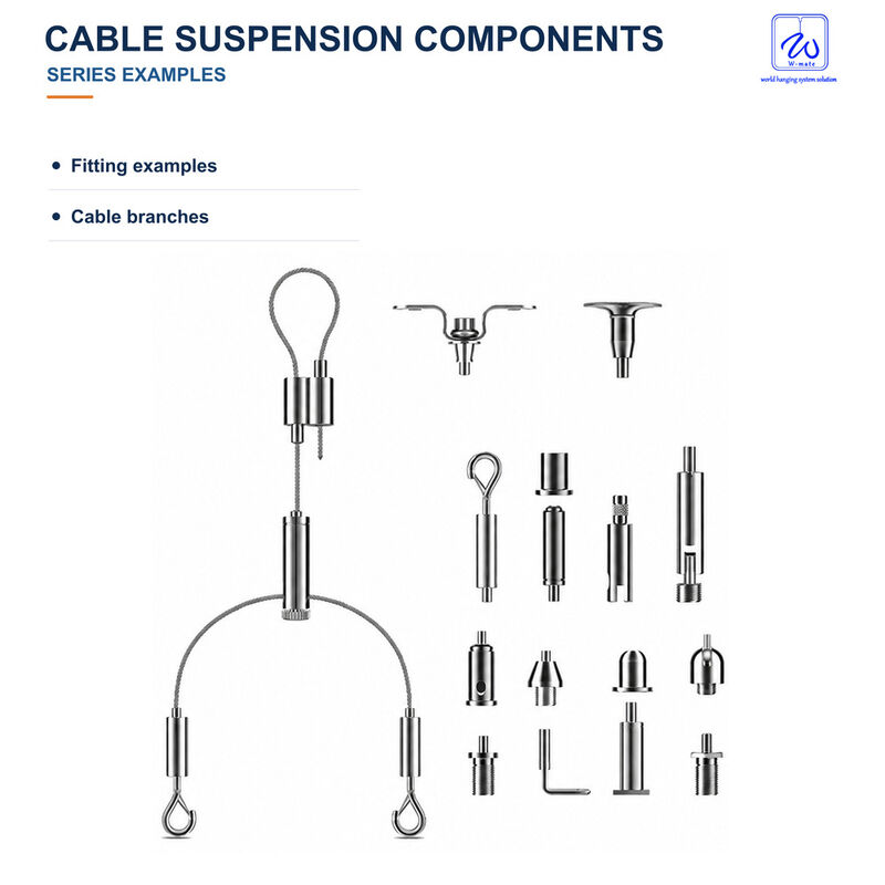 Y-Type Cable Suspension Series with Connection Examples
