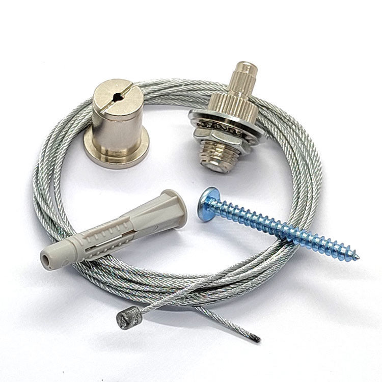 Sospensione senza perforazione Kit For Panel 60x60 del cavo metallico della pinza di presa del cavo e di acciaio inossidabile