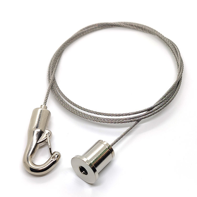 Lunghezza regolabile del cavo metallico del cavo della sospensione della plafoniera con il sistema del pannello acustico del moschettone
