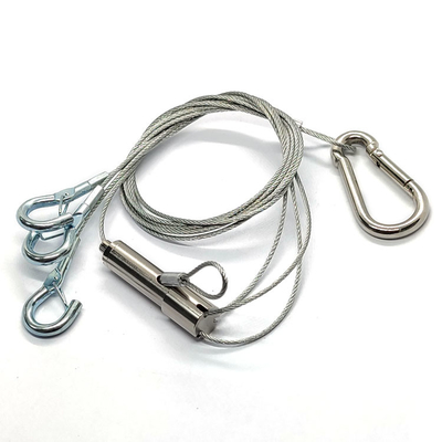 Vaso regolabile della pianta del cavo metallico d'acciaio che appende Kit With Hook For Safety