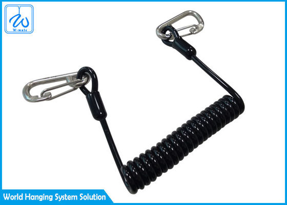 Clip Lanyard With Carabin di sicurezza dello strumento della molla elicoidale