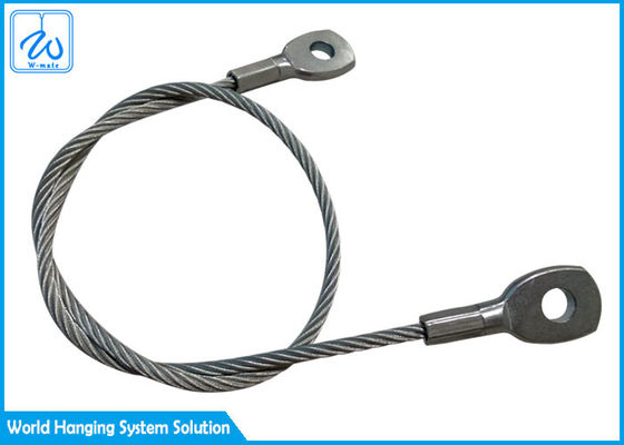 imbracatura rivestita del cavo metallico di sicurezza dell'occhio di acciaio inossidabile del cavo di sicurezza della primavera di estensione del PVC di 2mm