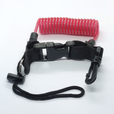 Cordicella ritrattabile dello strumento del cavo arrotolato dello strumento di Lanyard Spring Tool Swivel Lanyard della cavezza di arresto rosso di caduta